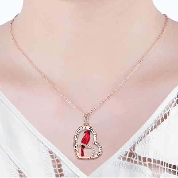 18k Angel Cardinal Diamond Necklace *LIMITED REMAINING* - Picture 5 of 8